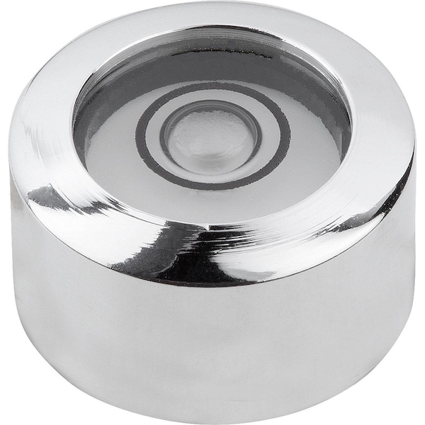 Round Spirit Level Cylindrical, Form, B W Threaded Pin D4=M05, D1=20, H=12, Sensitivity 30 Degree, Brass,